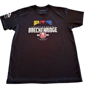 Spartan Race Air Force Tee Shirt Womens Large Breckenridge Colorado 2018 Black